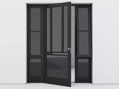 Aluminium door 212 3D model