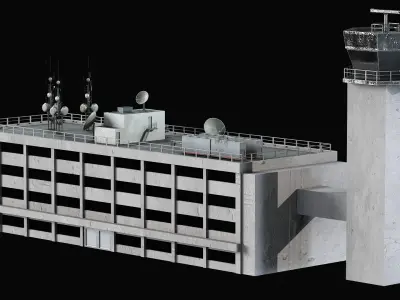 Air tower Low-poly 3D model
