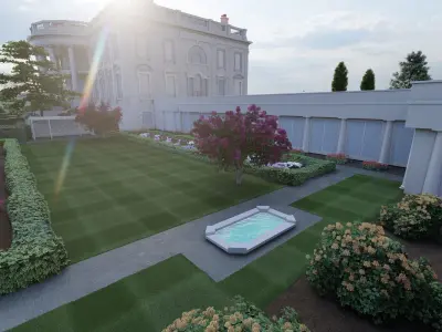 The White House with interior 3D model