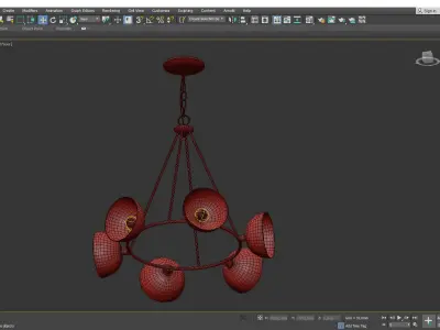 Currey and Company Soba Chandelier Low-poly 3D model