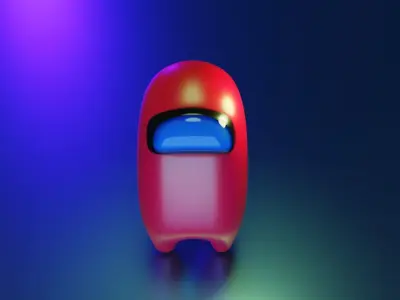 Among us Rigid  character 3D model