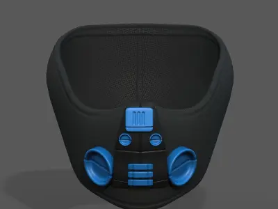 Gas mask respirator scifi futuristic 3d  Low-poly 3D model