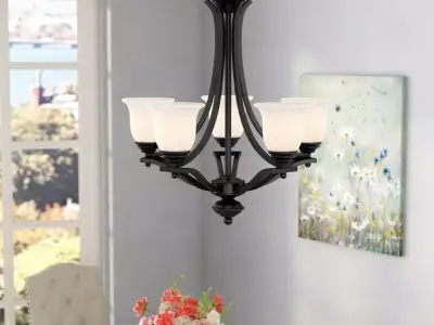 Cadiz Light Shaded Empire Chandelier 3D model