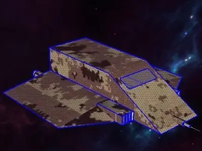Low poly spaceship Free low-poly 3D model