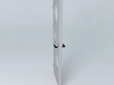 3D door, very detail with glass, lock and hinger. Free 3D model