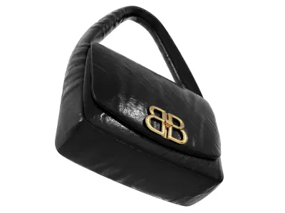 Balenciaga Monaco Small Sling Bag Black Low-poly 3D model
