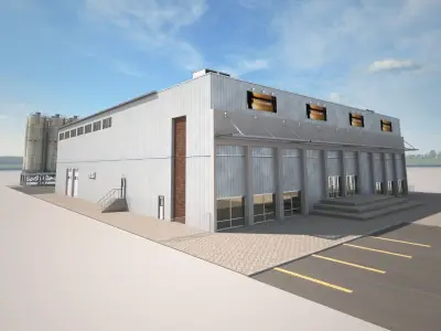 Cargo Buildings BUNDLE Low-poly 3D model