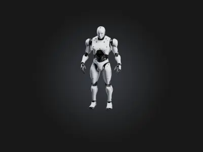 Realistic Robot Model Low-poly 3D model