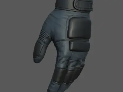 Gloves military combat scifi futuristic space human  Low-poly 3D model