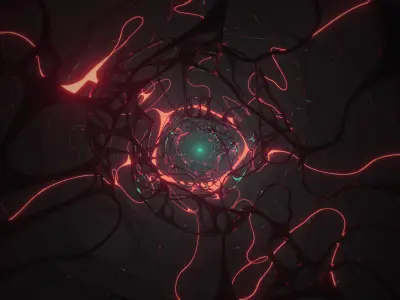 Cyberpunk sci-fi Tunnel VJ loop 3D model