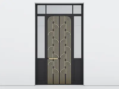 Aluminium door 307 3D model