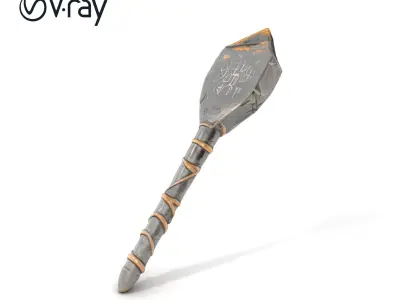 Meteorite Celestial Wand model pack Low-poly 3D model