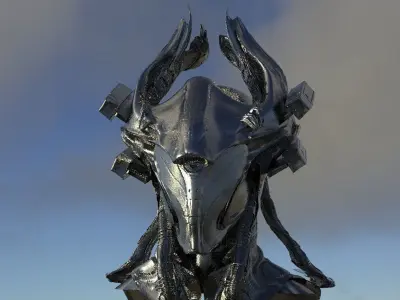 Forest helmet Sci-Fi 3D model