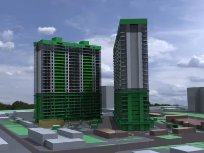 Residental Complex 3D model