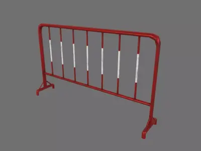 Fence model 04 Low-poly 3D model