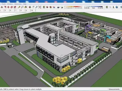 Sketchup School and University G8 3D model