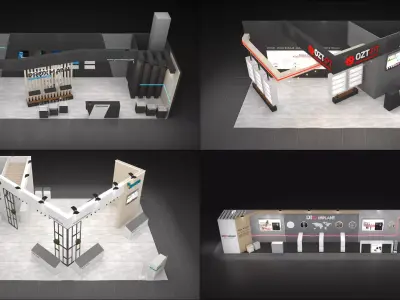 Exhibition Stand 4 Model Pack V-ray 2023 3D model