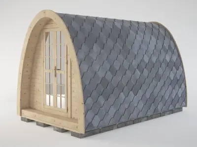 Wooden garden shed7 3D model