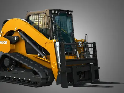 TV620B Compact Track Loader - Pallet Fork 3D model