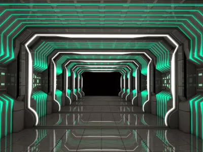 Sci Fi Corridor  Futuristic Corridor 3D model