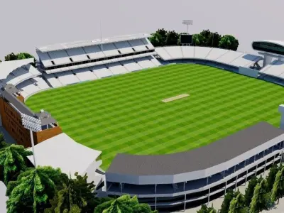Lords Cricket Ground - London Low-poly 3D model