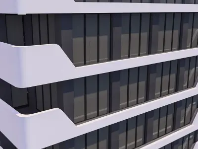 Apartment Building 009 3D model