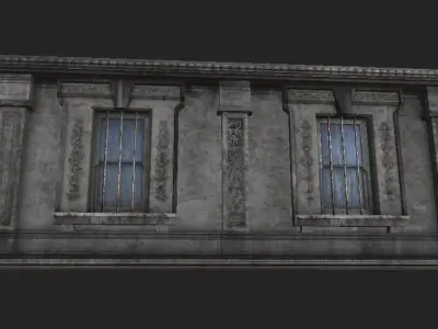 Police station Low-poly 3D model 4