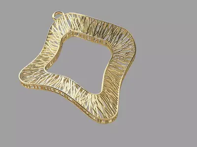 The Golden Weave pendant 3D print model