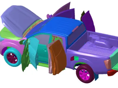 Nissan Navara 7AT 2021 Vehicle 3d scan model STL Format 3D model