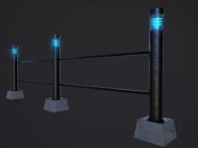 Garden Lights Low-poly 3D model