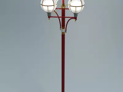 Street light Low-poly 3D model