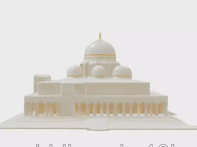 Grand Mausoleum Architectural Model Cairo Low-poly 3D model