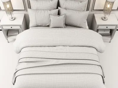 Maelin Upholstered Bed 3D model