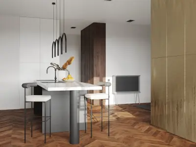 Modern residential interior 03 3D model