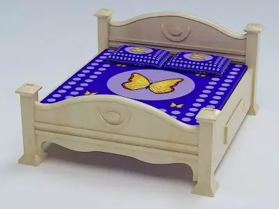 Bed Cot 04 3D model