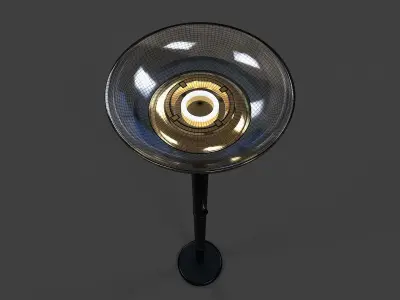 Torchiere Floor Lamp - High Poly 3D model