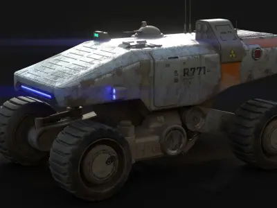 Martian Space Rover Mars Explorer Low-poly 3D model