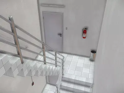 Stair Apartment Low-poly 3D model