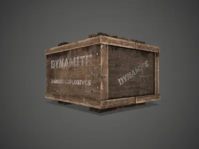 Dynamite Box Low-poly 3D model