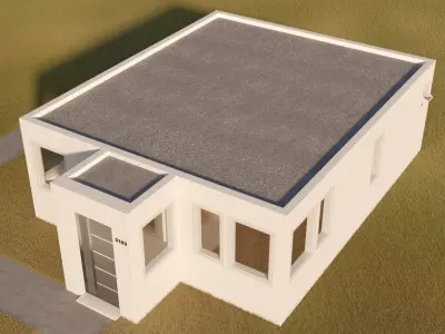 Modern Apartment Exterior and Interior 3D model