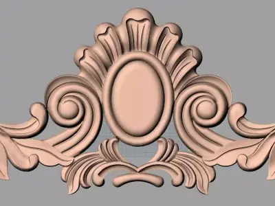 Door flower relief model STL format for CNC carving E501 3D model