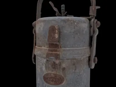 Antique miners lamp 3D model