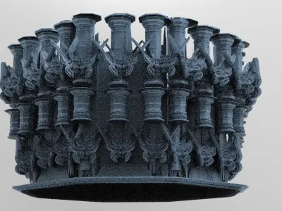 Dark Celtic Gods Ring 1 3D model
