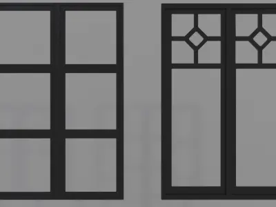Window Collection Free low-poly 3D model
