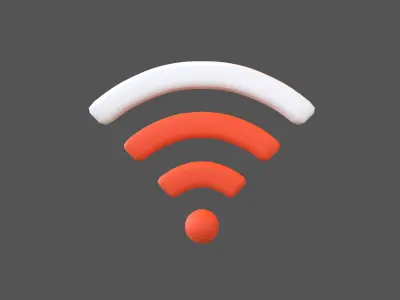 Wifi Symbol v3 018 Low-poly 3D model