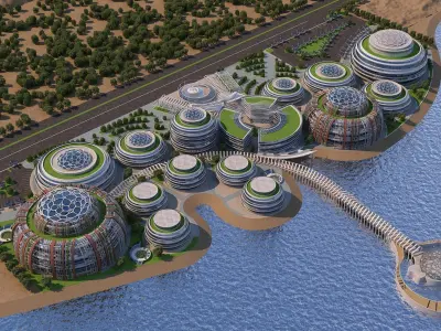 0178 - Business Park Architecture 3D Project - 2D Drawings 3D model