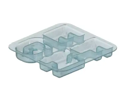 Transparent Baby Letter Plate 3D model