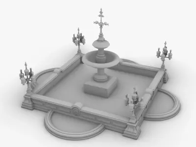 City Hall Park Fountain 3D print model purchase
