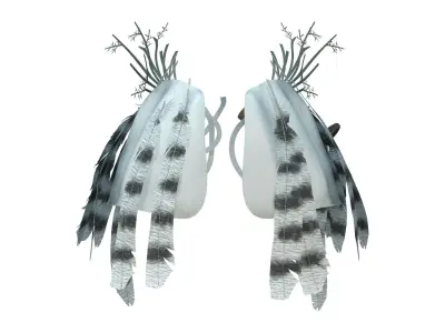 Fantasy Around Waist Feathers Skirt Low-poly 3D model