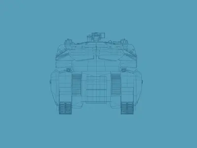 IDF Merkava mark 5 - concept tank 3D print model
